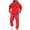 Red, variant on LpwkSSA Casual Pullover Hoodie Tracksuit Set Drawstring Pockets Elastic Waist Trousers Long Sleeve Sportswear Men’s Activewear Outdoor Daily Wear Exercise Set Yellow S