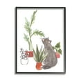 thumbnail image 3 of Stupell Industries Curious Grey Cat Indoor Pet House Plant Scene, 16 x 20, Design by June Erica Vess, 3 of 5