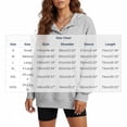 thumbnail image 4 of Gaigiky Hoodies for Women Solid Color Fleece Lined V Neck Long Sleeve Sweatshirt with Pocket Oversized Fall Daily Casual Pullover, 4 of 10