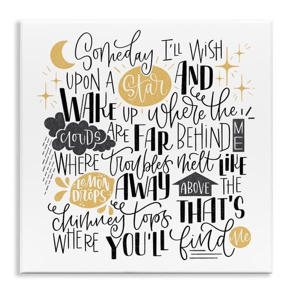 Stupell Industries Over The Rainbow Poem Quotes and Sayings Painting Unframed Art Print Wall Art, 12 x 12