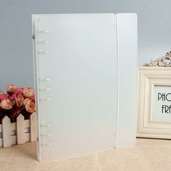 GOOHOCHY Plastic B5 Cover Round Ring Binder File Folder for Loose Leaf Sheet Protectors Notebook Refill DIY Scrapbooking Binder Cover Protector
