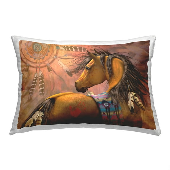 Stupell Industries Kiowa Gold Horse Decorative Printed Throw Pillow, 14 x 20