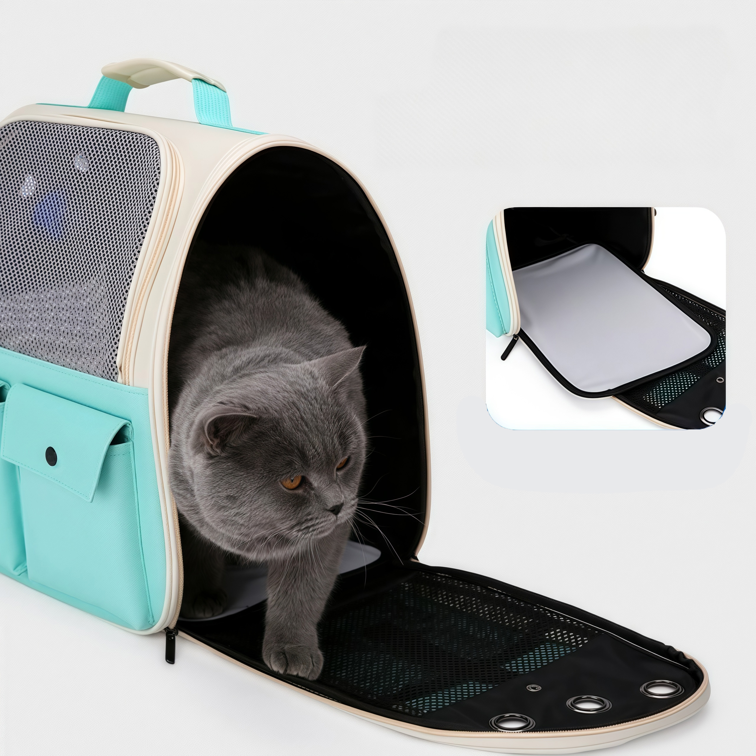 Convenient Portable Cat Backpack With Spacious Compartment For Pets