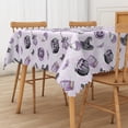 thumbnail image 4 of Duangreer Purple Halloween Rectangle Tablecloth, Pumpkin Wizard Hat Broom Decors Washable Table Cover for Party Picnic Decoration, 60 x 70 Inch, 4 of 6
