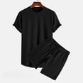 thumbnail image 6 of YSUEJPF Mens 2 Piece Outfits Summer Short Sets Textured Short Sleeve Shirts & Shorts Lightweight Workout Sets Casual Sweat Suits, 6 of 6