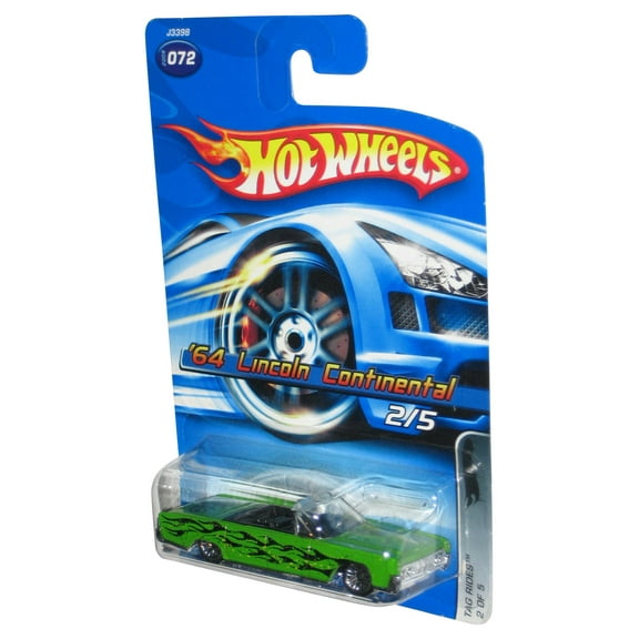Hot Wheels Tag Rides 2/5 (2006) Green '64 Lincoln Continental Toy Car #072
