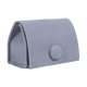 thumbnail image 3 of Mini caja de terciopelo para anillos, joyas, pendientes, collares, almacenamiento con botón a presión, compacta para mujeres y niñas, bolsa de joyería Gris claro, 3 of 8