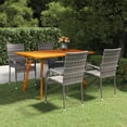 thumbnail image 1 of vidaXL 5 Piece Garden Dining Set Grey, 1 of 5