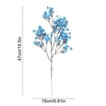 thumbnail image 2 of Artificial Wintersweet Flower Bunch - Plastic Simulation Flowers, Christmas Home Arrangement, Wedding Bouquet Centerpiece, Festive Tabletop Floral Decor, Perfect for Gifting, 5.91*18.85in, Blue, 2 of 7