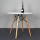 thumbnail image 3 of Mesa de Cocina o Comedor Redonda, 70 cm Diámetro, para Cocina, Terraza, Jardín o Comedor - Blanco esquí esquí Gafas de esquí, 3 of 5