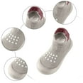 thumbnail image 4 of Quealent Baby Sock Shoes Baby Walking Shoes Non-Slip Breathable Slippers with Soft Rubber Sole Baby Boys Girls Sneakers Gray for Size 4, 4 of 5