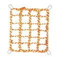 thumbnail image 4 of Bunblic Bird Rope Net Pets Hanging Hammock,with 4 Hooks,Rat Climbing Rope Net,Bird Ladder Rope Bridge for Parakeet,Sugar Glider Ferret orange, 4 of 8