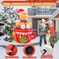 thumbnail image 4 of Kofero Inflables navideños Decoraciones al aire libre Hombre de jengibre de 6 pies en taza de cacao caliente Decoración de patio de Navidad con decoración inflable con luz LED para interiores y exteri, 4 of 5