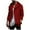 Red, variant on uikmnh Men's Jackets Autumn and Winter Men's Soil Trench Coat Long Lapel Hood Space Double Casual Trench Coat Size:L