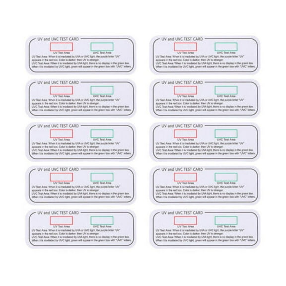 Soug 10/100 Pcs Uvc Test Cards Light Effects Tester UV Test Card Household( New