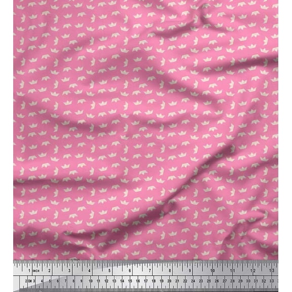 Soimoi Cotton Jersey Fabric Paper Boat Art & Craft Decor Fabric Printed Yard 58 Inch Wide