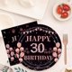 thumbnail image 5 of EMrups Juego de 96 platos para fiesta de cumpleaños número 30, decoraciones temáticas de oro rosa, incluye platos de oro rosa y tenedores para servilletas para mujeres de 30 años, suministros para fie, 5 of 7