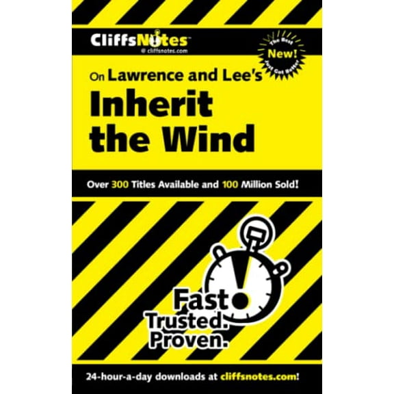 Pre-Owned CliffsNotes on Lawrence & Lee's Inherit the Wind (CliffsNotes on Literature), 9780764585548, 0764585541, Paperback, 1 edition