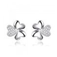 thumbnail image 1 of Ocean Heart; Aretes OH15-425; oro blanco con cristales corte diamante en color blanco. Ocean Heart Aretes OH15-425, 1 of 2