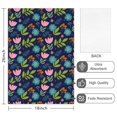 thumbnail image 2 of 2 Pcs Pioneer Flower Floral Print Pattern Kitchen Towels, Funny Microfiber Dish Towel Set, 18" X 26" Tea Towels, 2 of 6