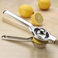 thumbnail image 4 of Opvise Manual Lemon Juicer Fruit Squeezer Comfortable Grip Stainless Steel Easy to Clean Seedless Lemon Squeezer Silver, 4 of 7