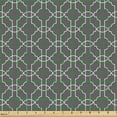 thumbnail image 2 of Ambesonne Geometrical Fabric by the Yard Upholstery, Monochrome Quatrefoil, 3 Yards, Grey and White, 2 of 5