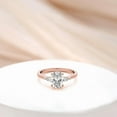 thumbnail image 2 of Auory Elegant Oval Cut Moissanite Ring in Rose Gold Plated for Daily Wear, 2 of 9