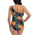 thumbnail image 5 of Honeii Owls In Cartoon Style for women's one-piece swimsuit featuring a chic one-shoulder design experience elegance and style in the water-Large, 5 of 6