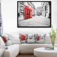 thumbnail image 5 of Design Art Phone Booths on Street Framed Canvas Art Print, 5 of 5