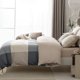 thumbnail image 4 of Funda Nórdica King, 100% Algodón, Juego de cama de 3 piezas, Gris Hotel, 4 of 9
