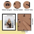 thumbnail image 5 of 11x14 Black Plastic Frame with Plastic Cover, Display Pictures 8x10 with Mat or 11x14 Without Mat, 1 Pack 11 by 14 Frame for Wall Hanging and Table, 5 of 7