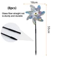 thumbnail image 2 of Molinillos de viento holográficos brillantes que ahuyentan a los pájaros, juego de 8, dispositivo disuasorio para exteriores, mantiene alejados a los pájaros de forma humana, 2 of 5