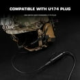 thumbnail image 4 of 3.5mm/7.1mm U174 Cable for U94 PCI PTT Adapter Military Hunting Tactical Headset Walkie Talkie Motorola Kenwood BAOFENG Radio, 4 of 4