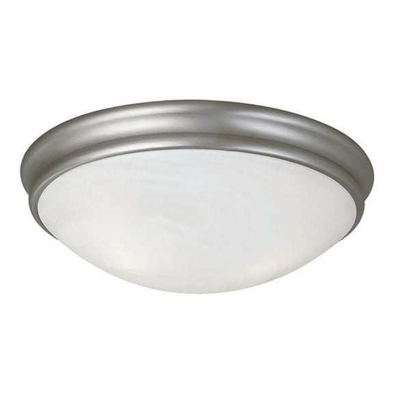 Millennium Lighting 2 Lights Metal Flushmount Ceiling Light in Satin Nickel