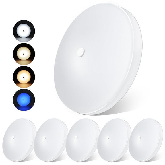 acegoo Rv 3Cct 4.5'' Led Dome Ceiling Light, 3000K/4500K/6000K Switchable with Blue Nightlight 12V Puck Light for Motorhome, Trai