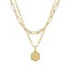thumbnail image 1 of Collar de cadena chapado en oro para mujer Collar de capas con colgante de letra hexagonal Wmkox8yi sjalhkljlk5837, 1 of 1