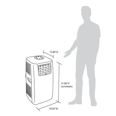 NewAir - 525 Sq. Ft. Portable Air Conditioner and Heater, 8,600 BTUs (8,532 BTU, DOE), Window Venting Kit and Remote Control - White