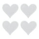 thumbnail image 1 of Uxcell 4Pack Parche de Corazón Termoadhesivo, Parche Bordado de Corazón de 70 mm Blanco, 1 of 7