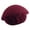 Wine Red, variant on UDIYO Wool Beret Hat Soft Keep Warm Solid Color French Beret with Dual Flowers Decor