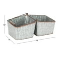 thumbnail image 3 of DecMode 16" x 15" Silver Metal Farmhouse Planter, 1 - Piece, 3 of 8