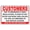 Warning Sign 1, variant on Warning Sign Customers Due to Insurance & Regulations Please Do Not Enter Work Area Unless Accompanied by Service Advisor Alert Caution Business Sign 12X8 Inches Aluminum Metal Tin Sign