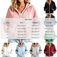 thumbnail image 2 of Turilly Women's Casual Full Zip Hoodie Drawstring Collared Long Sleeve Sweatshirt, Relaxed Fit Solid Color Loose Top with Pockets, 2 of 5