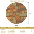 thumbnail image 3 of Pioneer Flower Floral Print Pattern Round Tablecloth 60"x60", Wrinkle Resistant Wipeable Table Cover for Kitchen Dining Room Picnic Patio and Party, 3 of 6