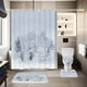 thumbnail image 5 of Christmas Shower Curtain Santa Curtain Background Cloth Hanging Cloth Bathroom Set, 5 of 6