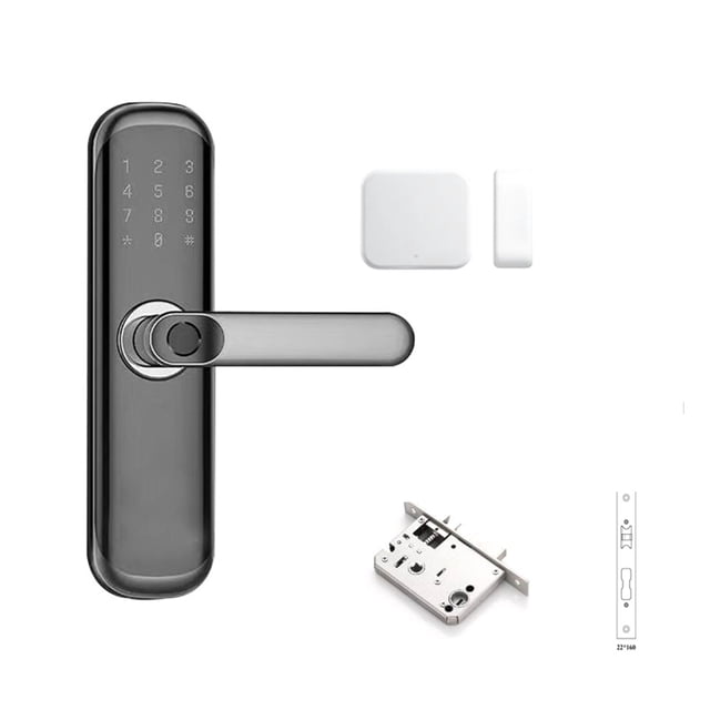 Door Lock, Biometric Fingerprint Digital Keypad Keyless Entry Code Smart Door Lock w/ Handle ,Easy to Install