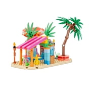 Brick Loot Surf Shop Brick Set, 252-Piece Beach Building Toy, Major Brand Compatible Surf Shop Playset, Ages 6+