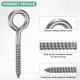 thumbnail image 2 of Uxcell 10-Pack Eye Hooks Screw, M7 3.2" 304 Acero Inoxidable Pesado Tornillos de Ojo Autoperforantes Ganchos de Techo [Plateado], 2 of 7