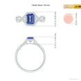 thumbnail image 5 of Angara Natural 1 Ct. Tanzanite with Diamond Halo Ring in 14K White Gold for Women (Ring Size: 3), 5 of 10