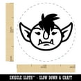 thumbnail image 2 of Goblin Female Character Face Self-Inking Rubber Stamp Ink Stamper - Lime Green Ink - Medium 1 Inch, 2 of 7