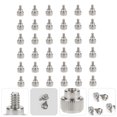 thumbnail image 4 of Miangastore Threaded Knurled Thumbscrew Silver 100Pcs 0.6In, 4 of 8